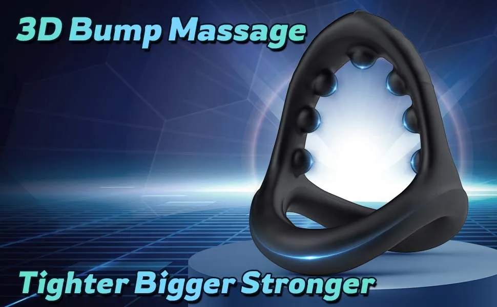 Silicone Cock Penis Rings with Enlargers Erection Enhancing Ultra Soft Long Lasting Stronger Adult Sex Toys for Men or Couples