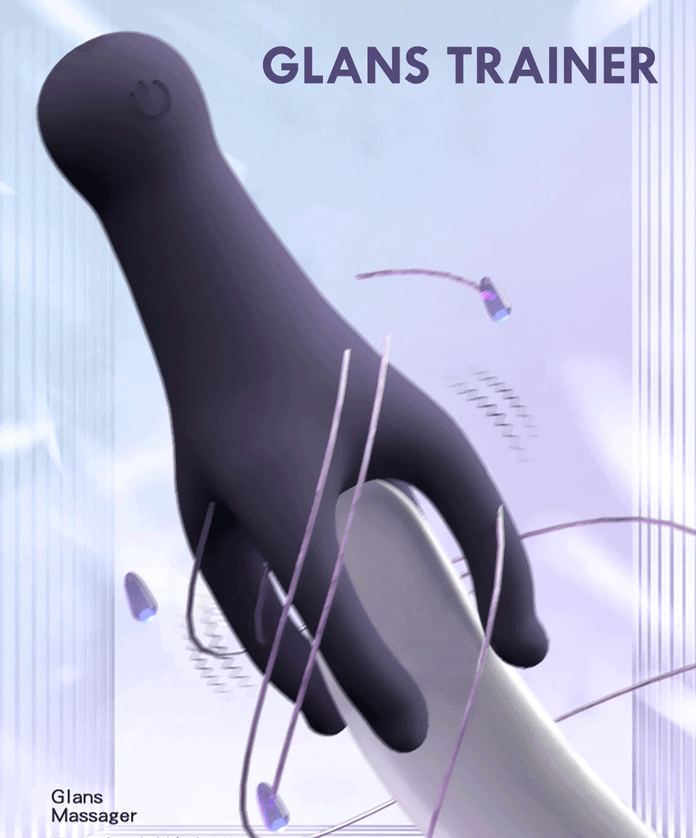 Sex Glans Trainer Penis Massage Male Masturbator 10 Speed Vibrating Glans Vibrator Sex Toys for Men Lasting Delay Endurance Exer