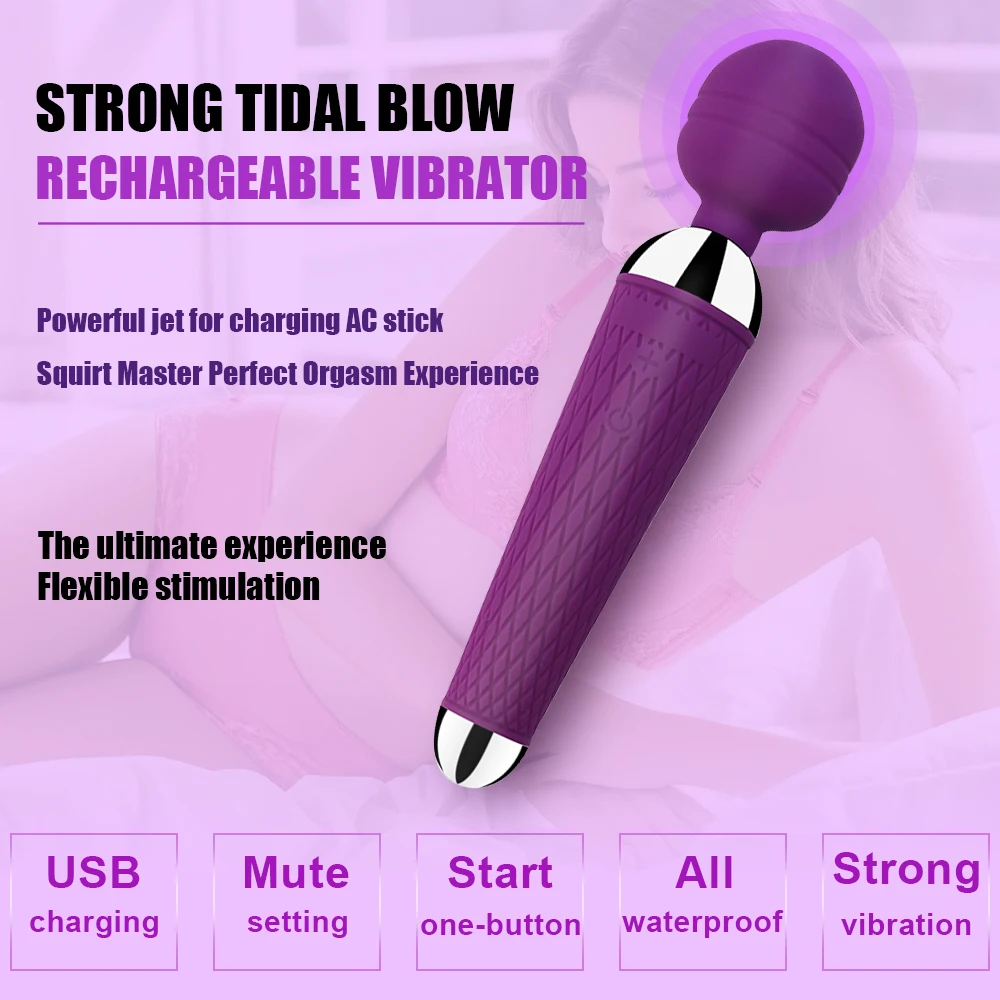 Powerful Clitoris Vibrators USB Recharge Magic Wand AV Vibrator Massager Sexual Wellness Erotic Sex Toys for Women Adult Product Powerful Clitoris Vibrators USB Recharge Magic Wand AV Vibrator Massager Sexual Wellness Erotic Sex Toys for Women Adult Product